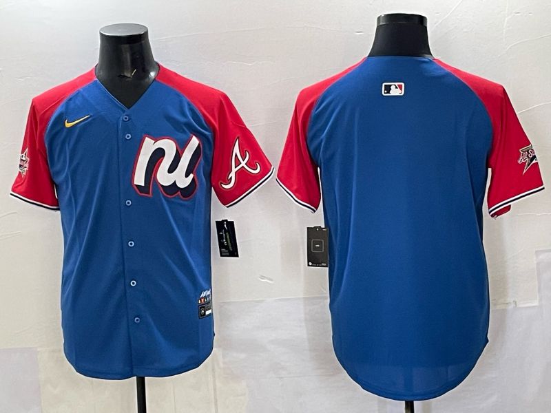 Men Atlanta Braves Blank Blue red All star 2025 Nike MLB Jersey style 01->atlanta braves->MLB Jersey